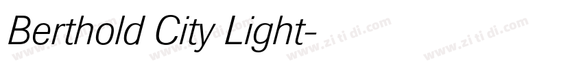 Berthold City Light字体转换